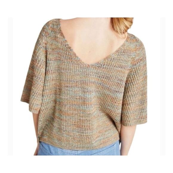 Anthropologie Women's Sweater Top SZ Small Oversized Open Back - Picture 2 of 14